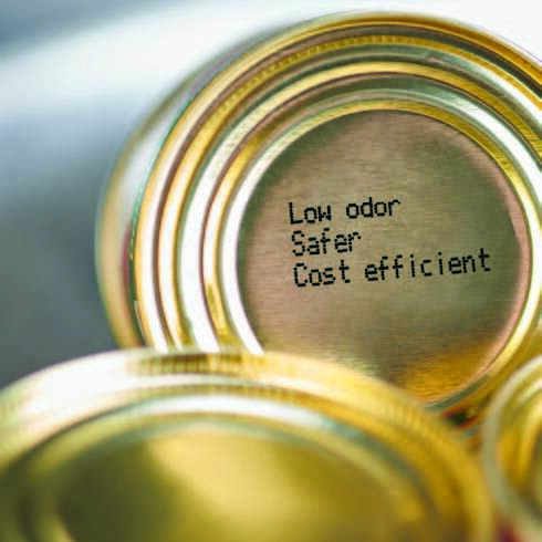 CIJ printed label on the bottom of a tin can