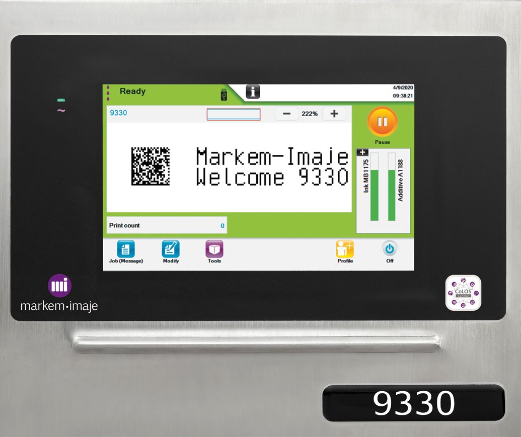 An image showing the interface of the Markem 9029