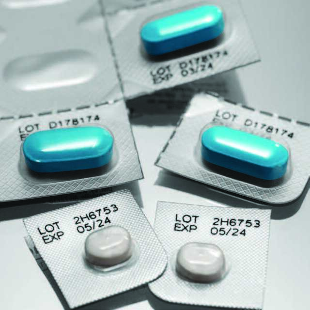 Laser marked labels on aluminium pill packaging