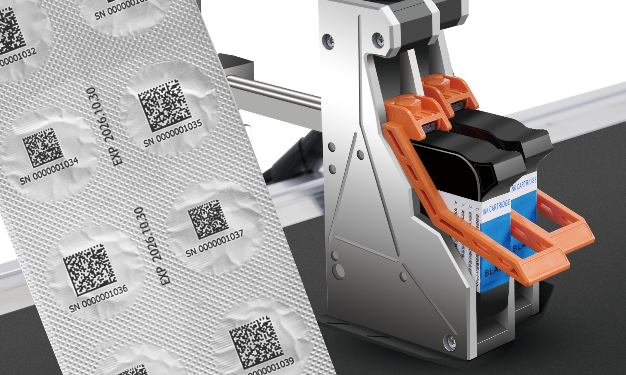 An image showing the catridge and barcode result of Bentsai E62P