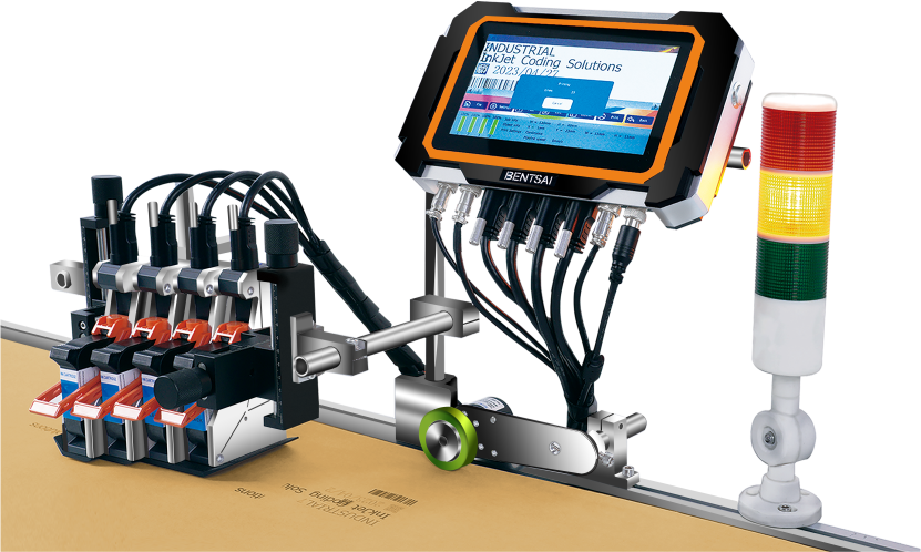 An image showing the Bentsai E61P printer, with it's 4 printerhead and interface