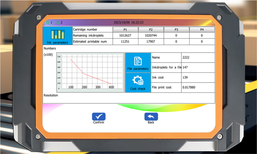 An image showing the Bentsai E64P one-click cost calculation feature